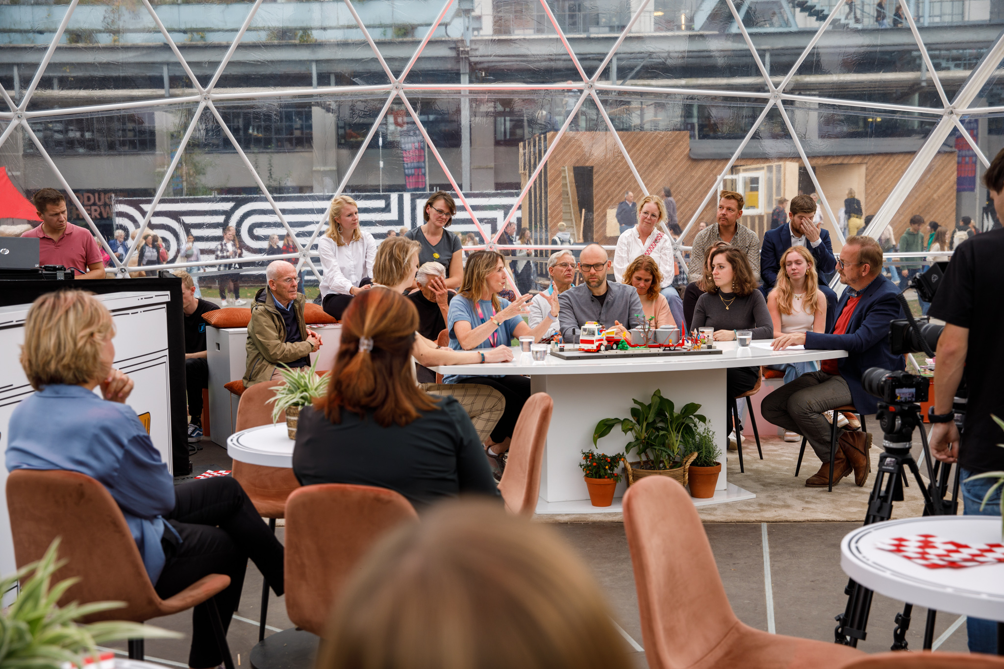 people taking part in a talkshow