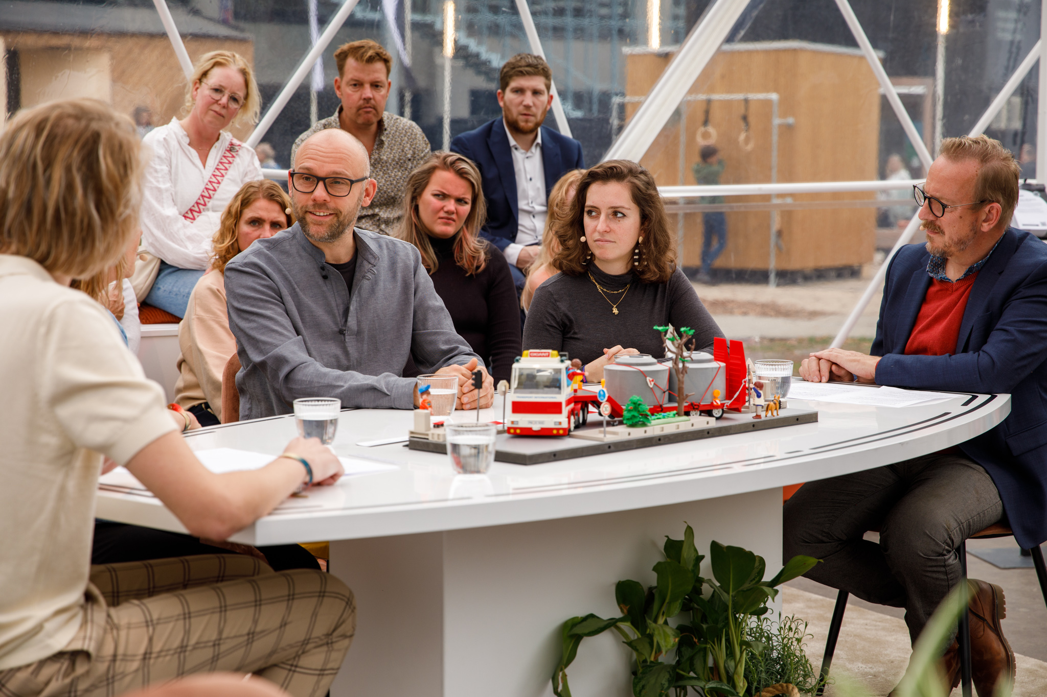 People taking part in a talkshow